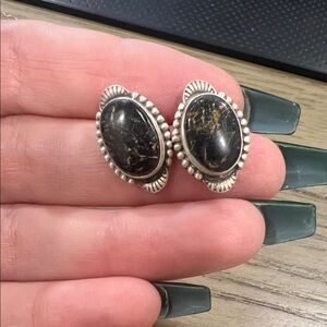 Blackjack Turquoise Sterling Silver Studs